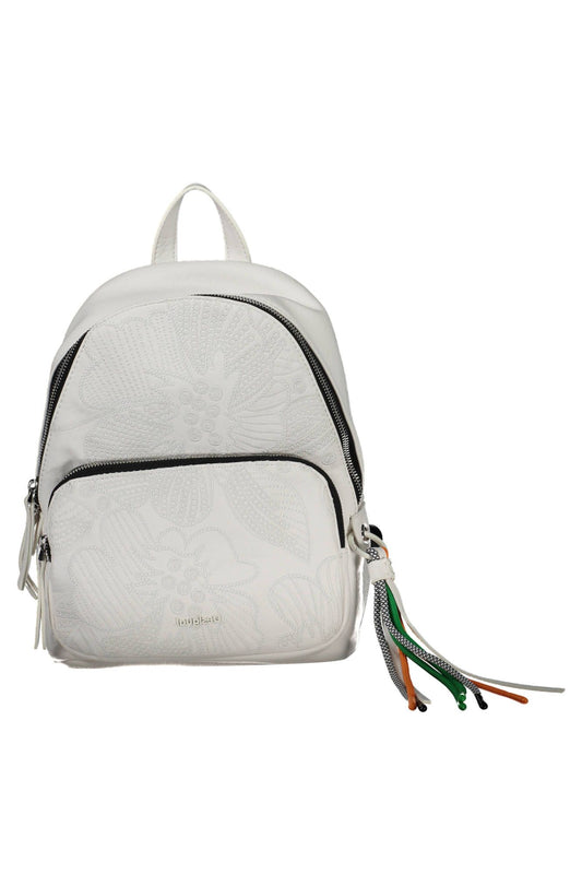 White Polyurethane Backpack