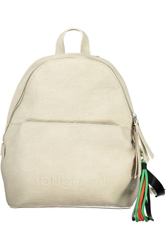 White Polyurethane Backpack