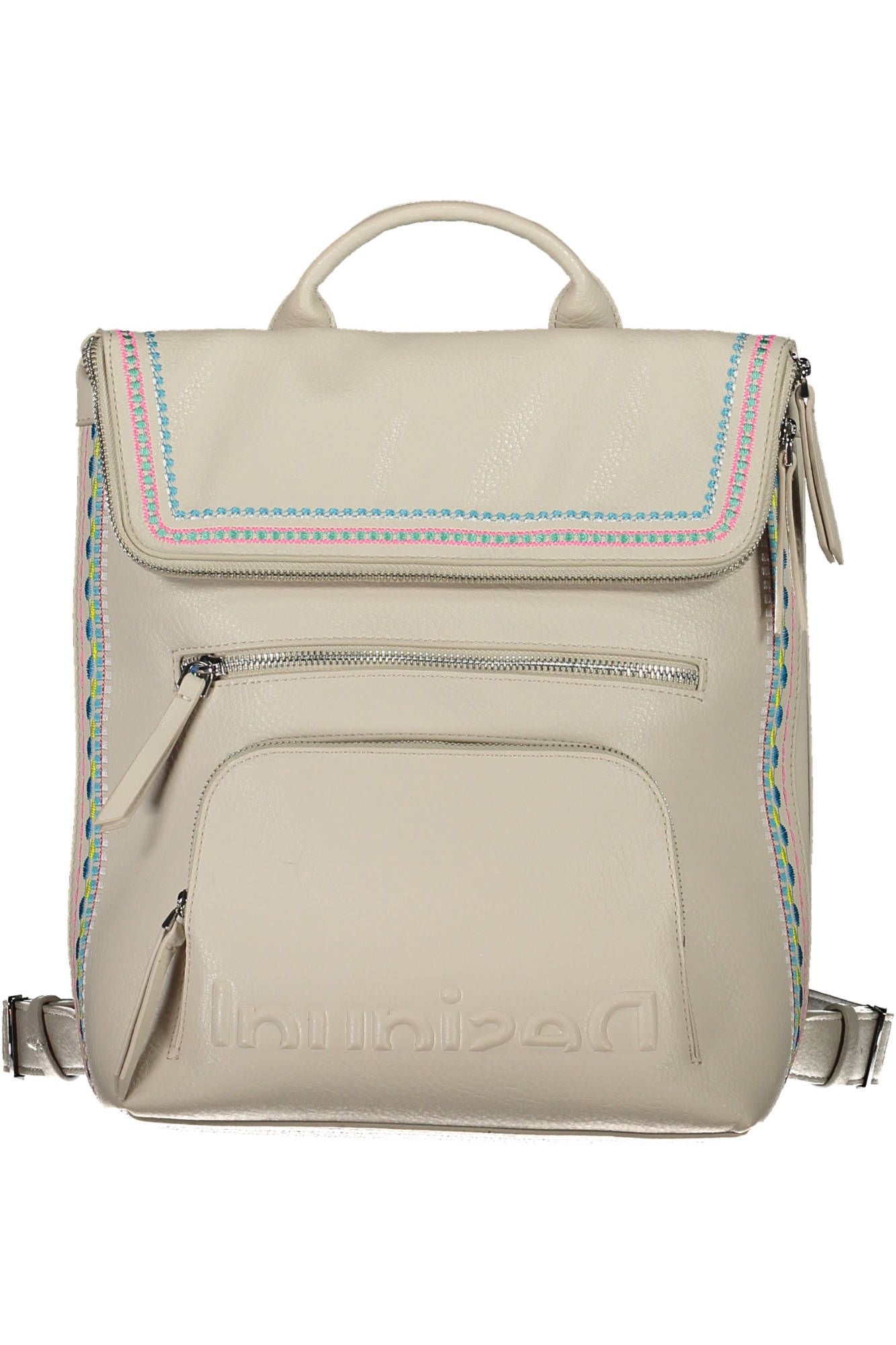 White Polyurethane Backpack