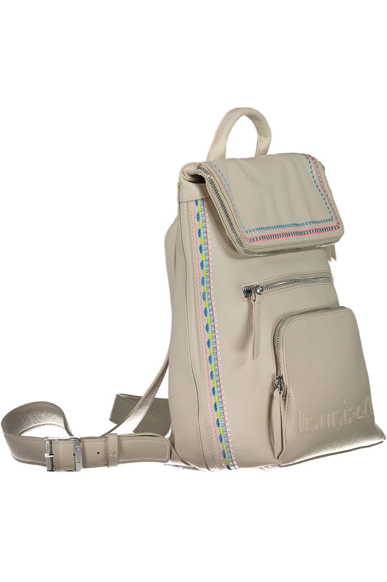 White Polyurethane Backpack