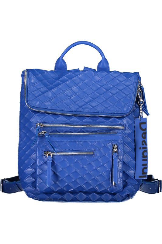 Blue Polyurethane Backpack