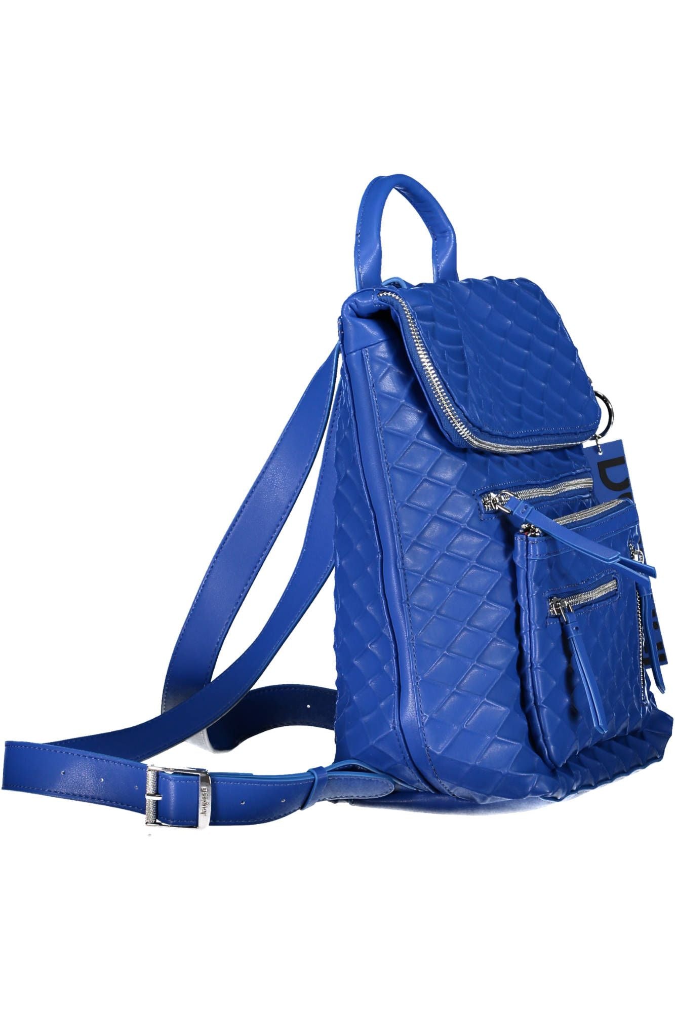 Blue Polyurethane Backpack