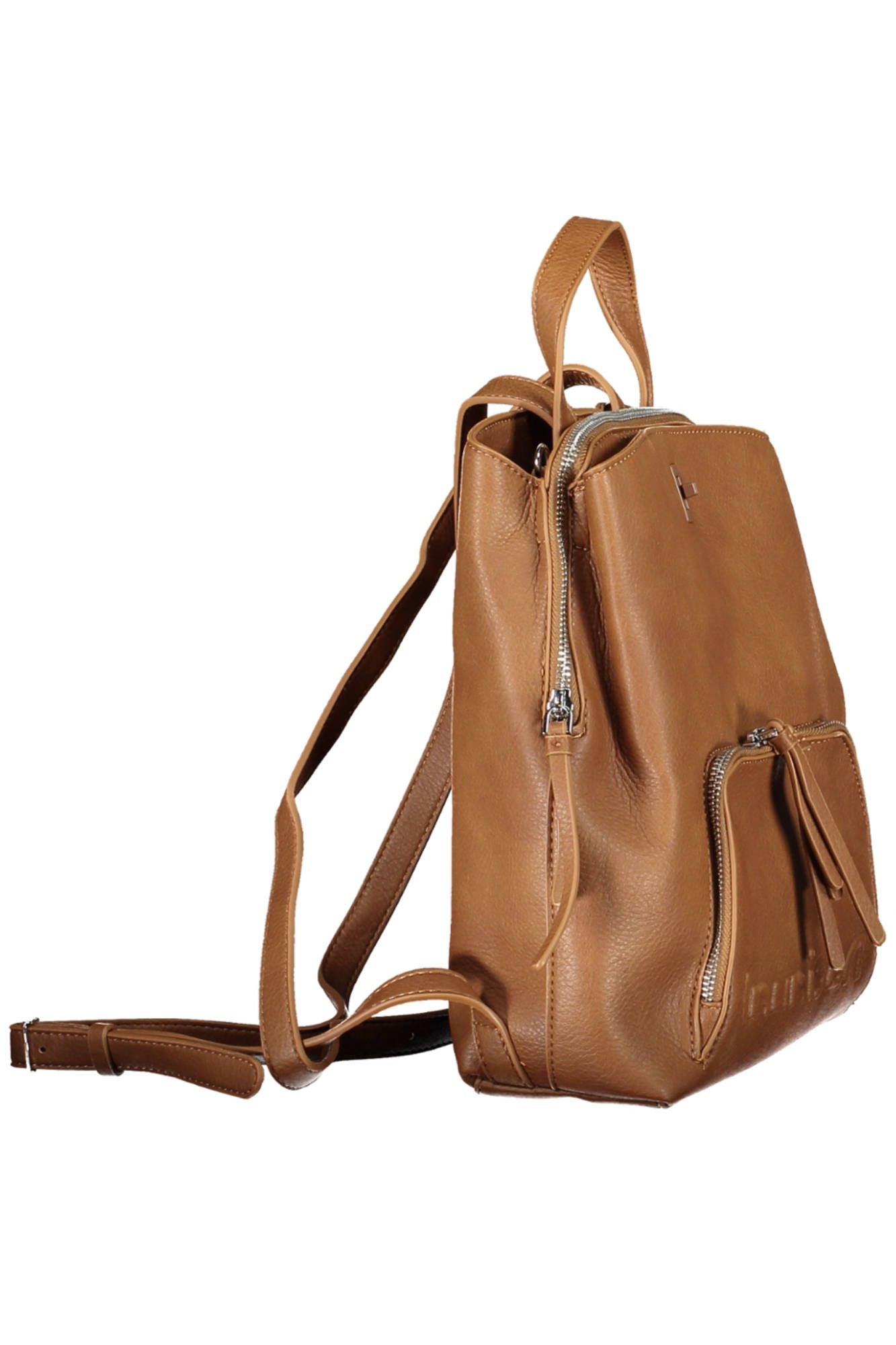 Brown Polyurethane Backpack