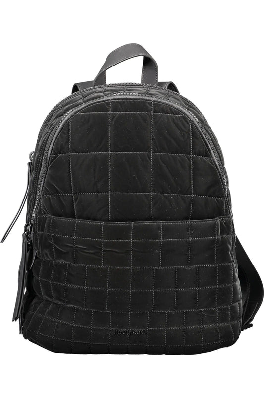 Black Polyurethane Backpack