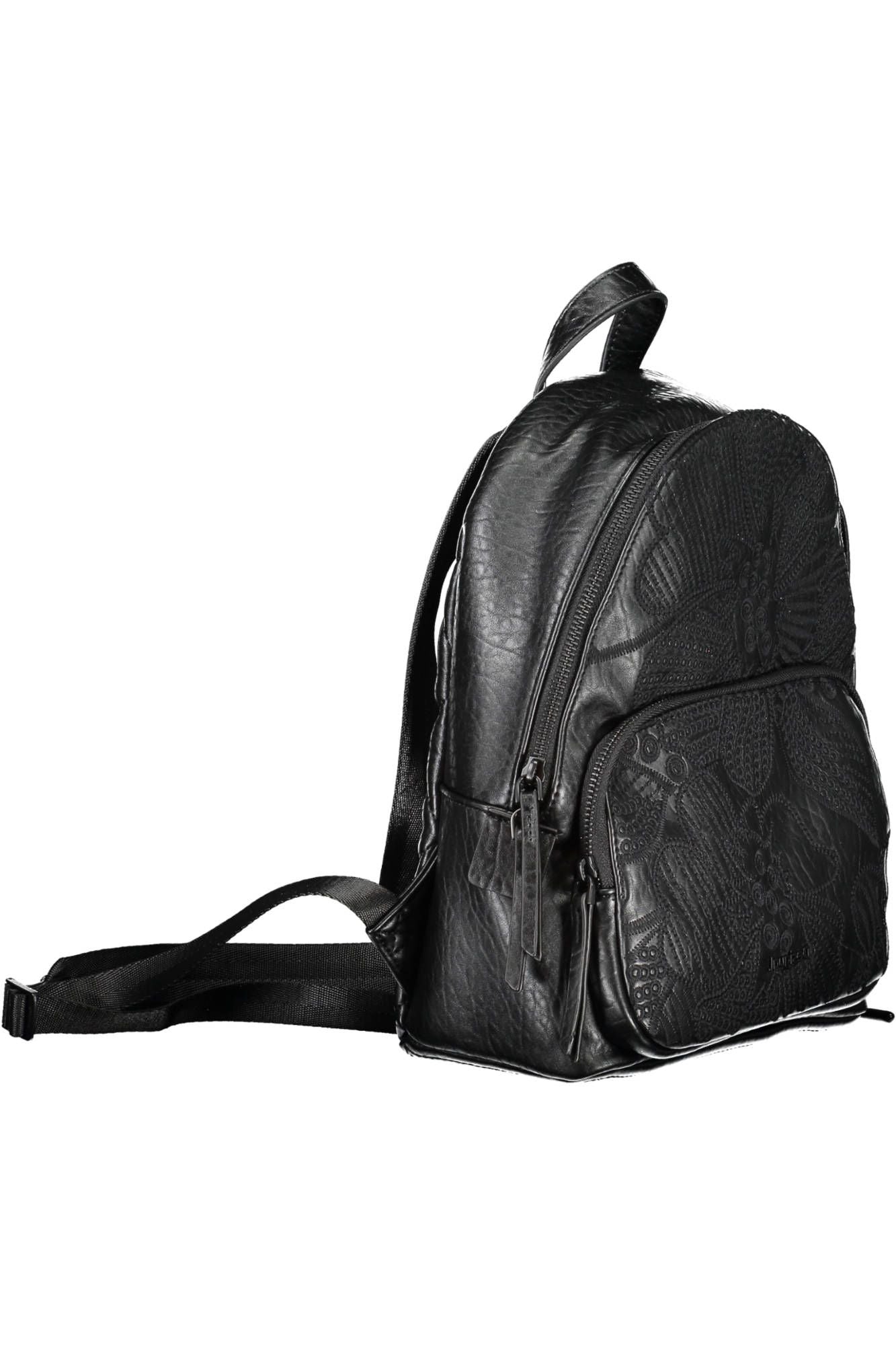 Black Polyurethane Backpack