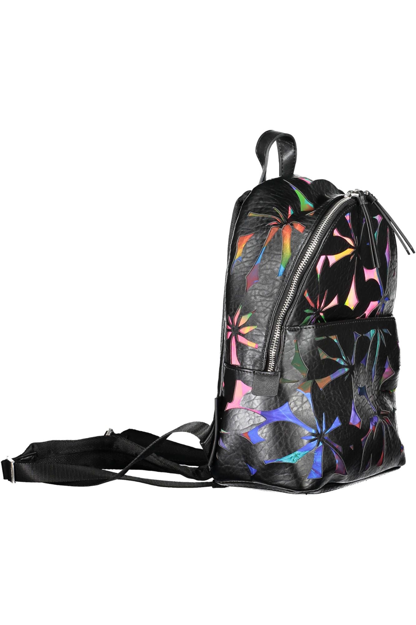 Black Polyurethane Backpack