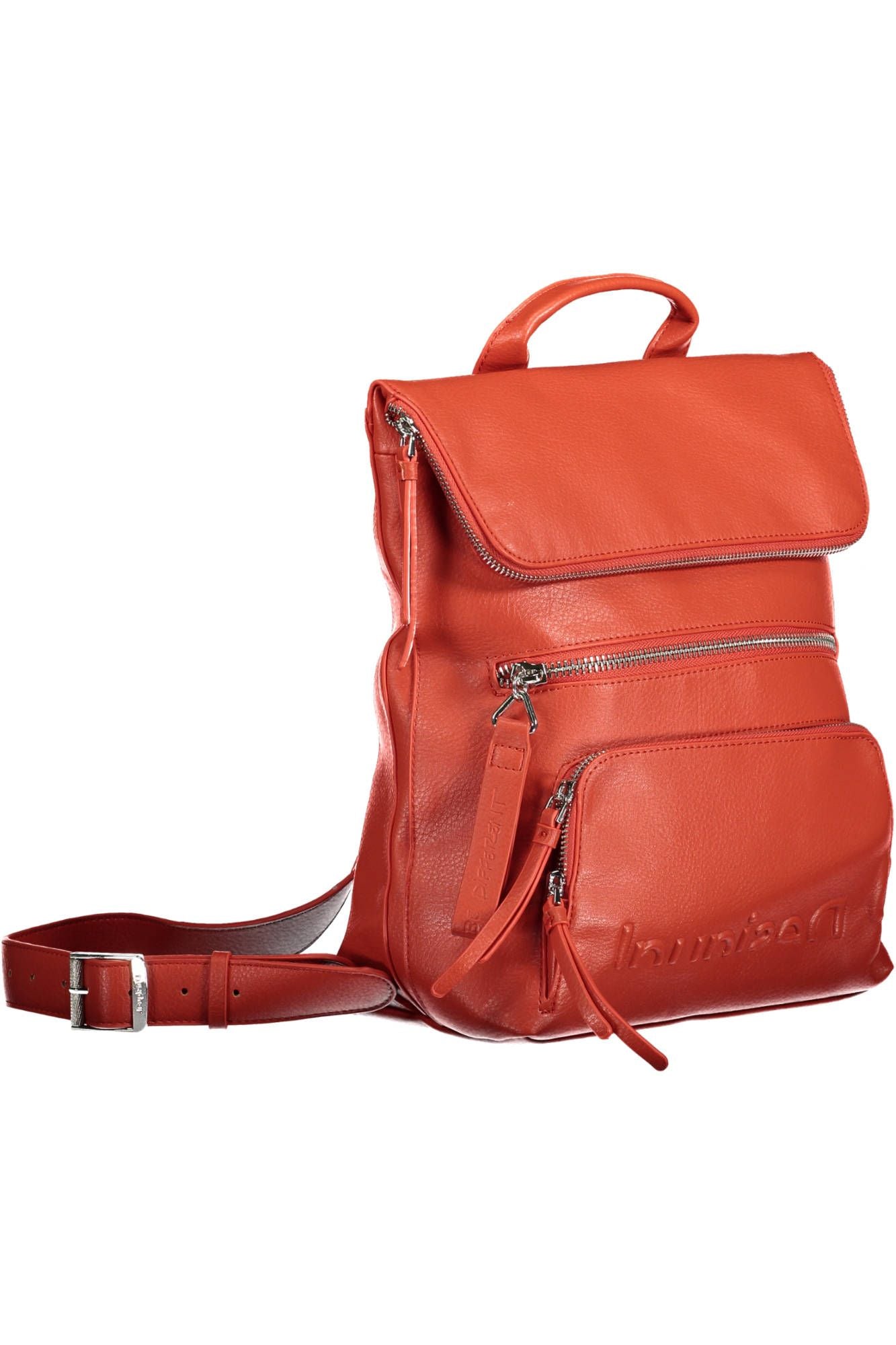 Red Polyurethane Backpack