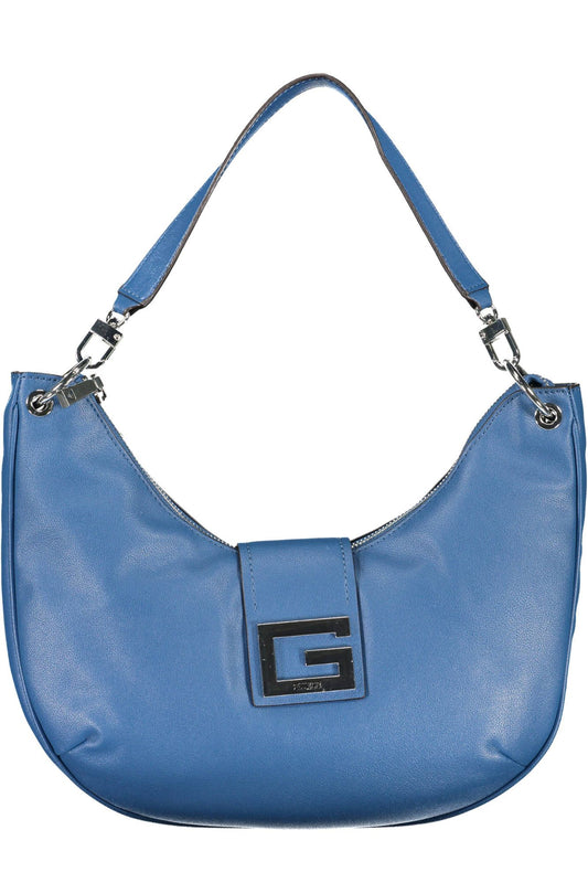 Blue Polyurethane Handbag