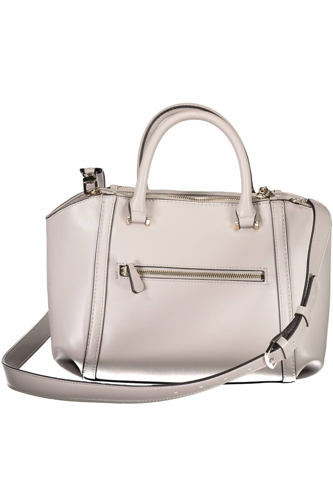 Gray Polyurethane Handbag