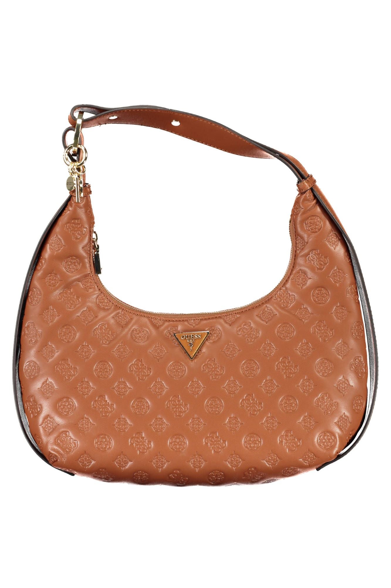 Brown Polyurethane Handbag