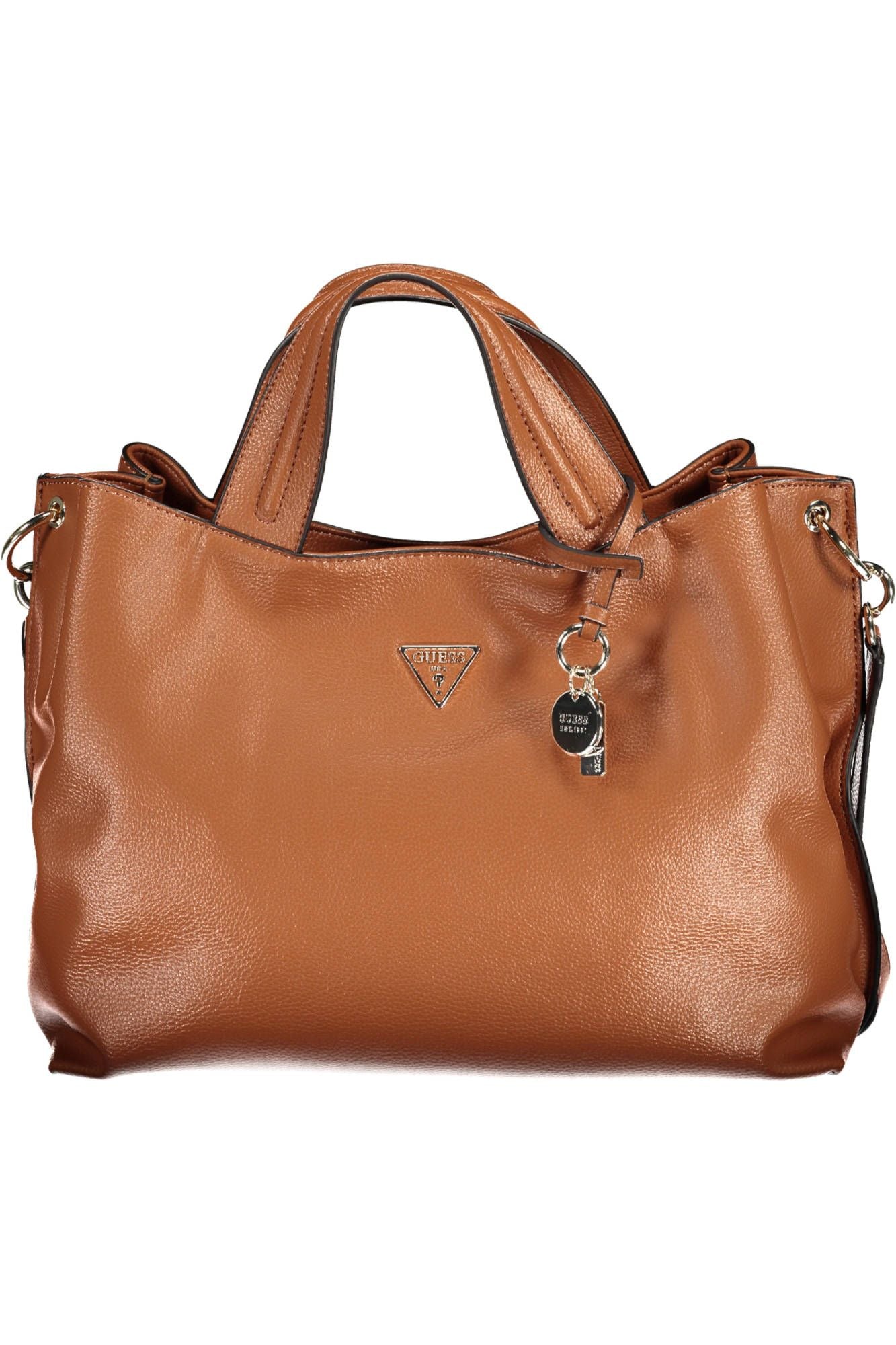 Brown Polyurethane Handbag