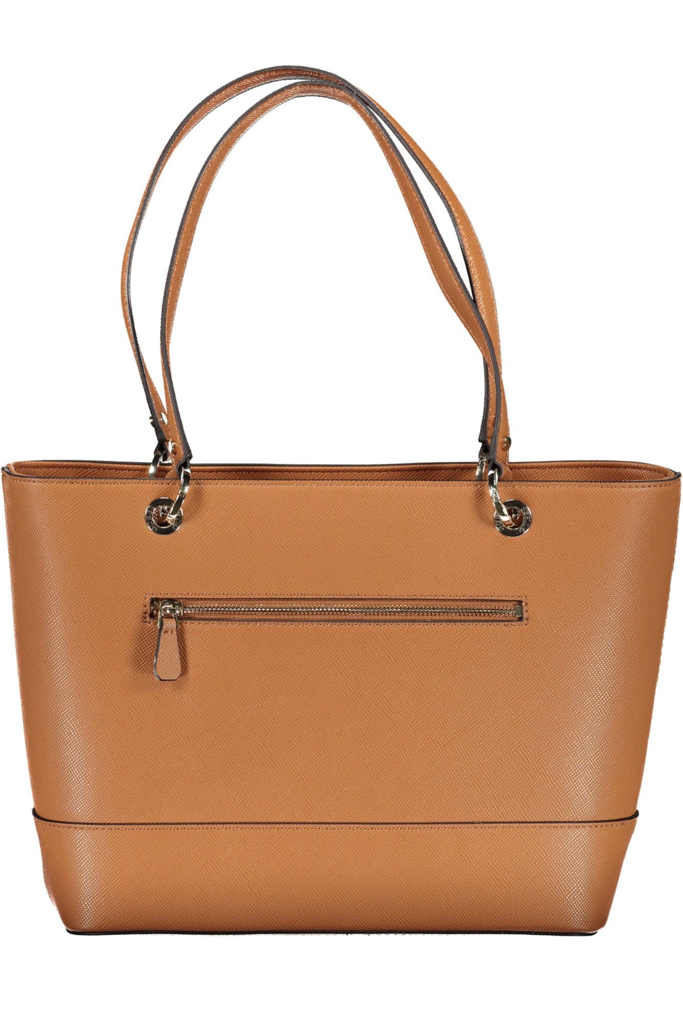 Brown Polyurethane Handbag