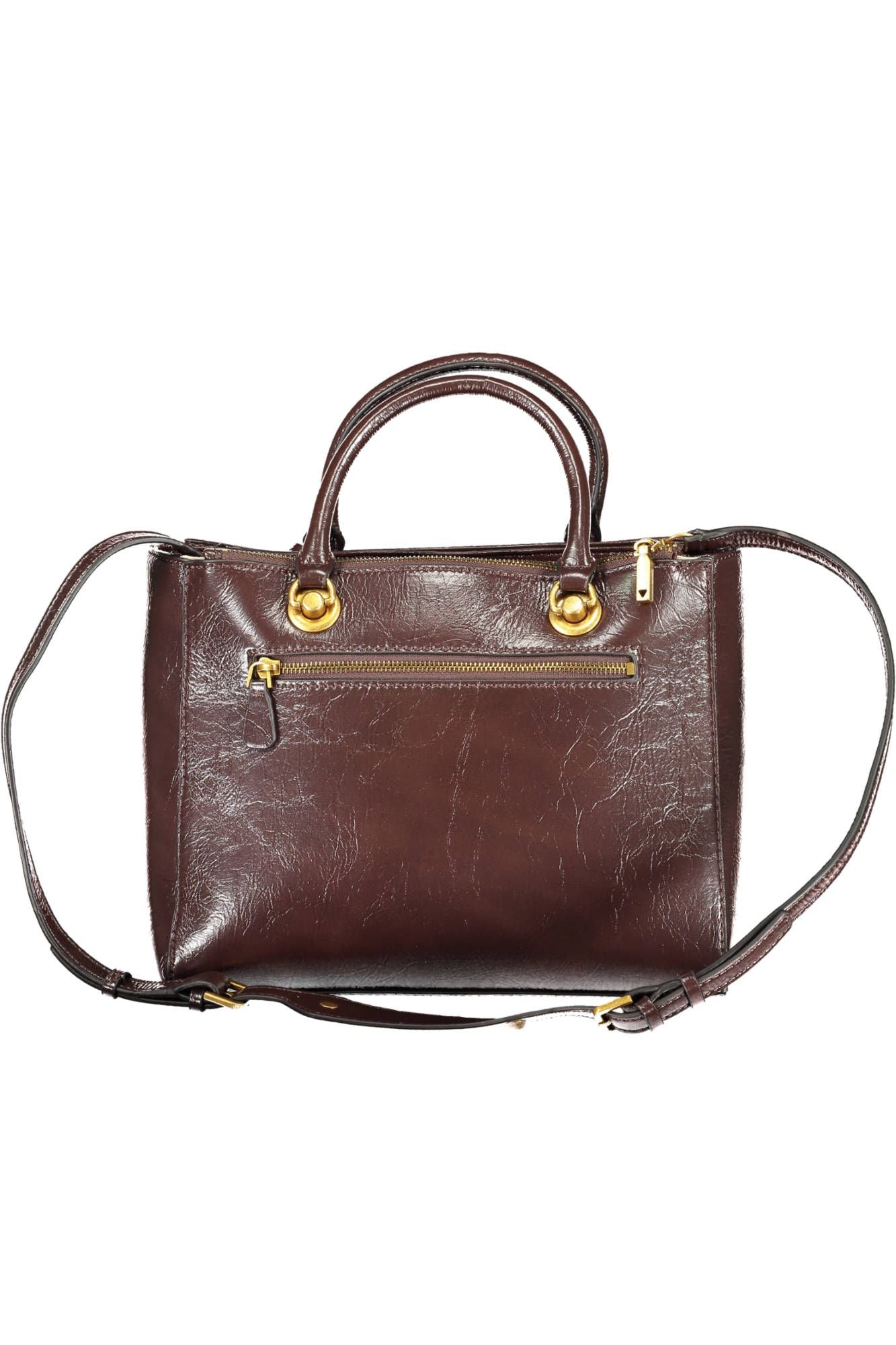 Brown Polyurethane Handbag