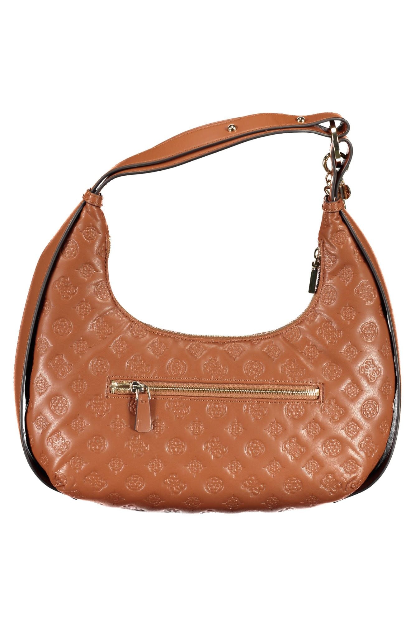 Brown Polyurethane Handbag