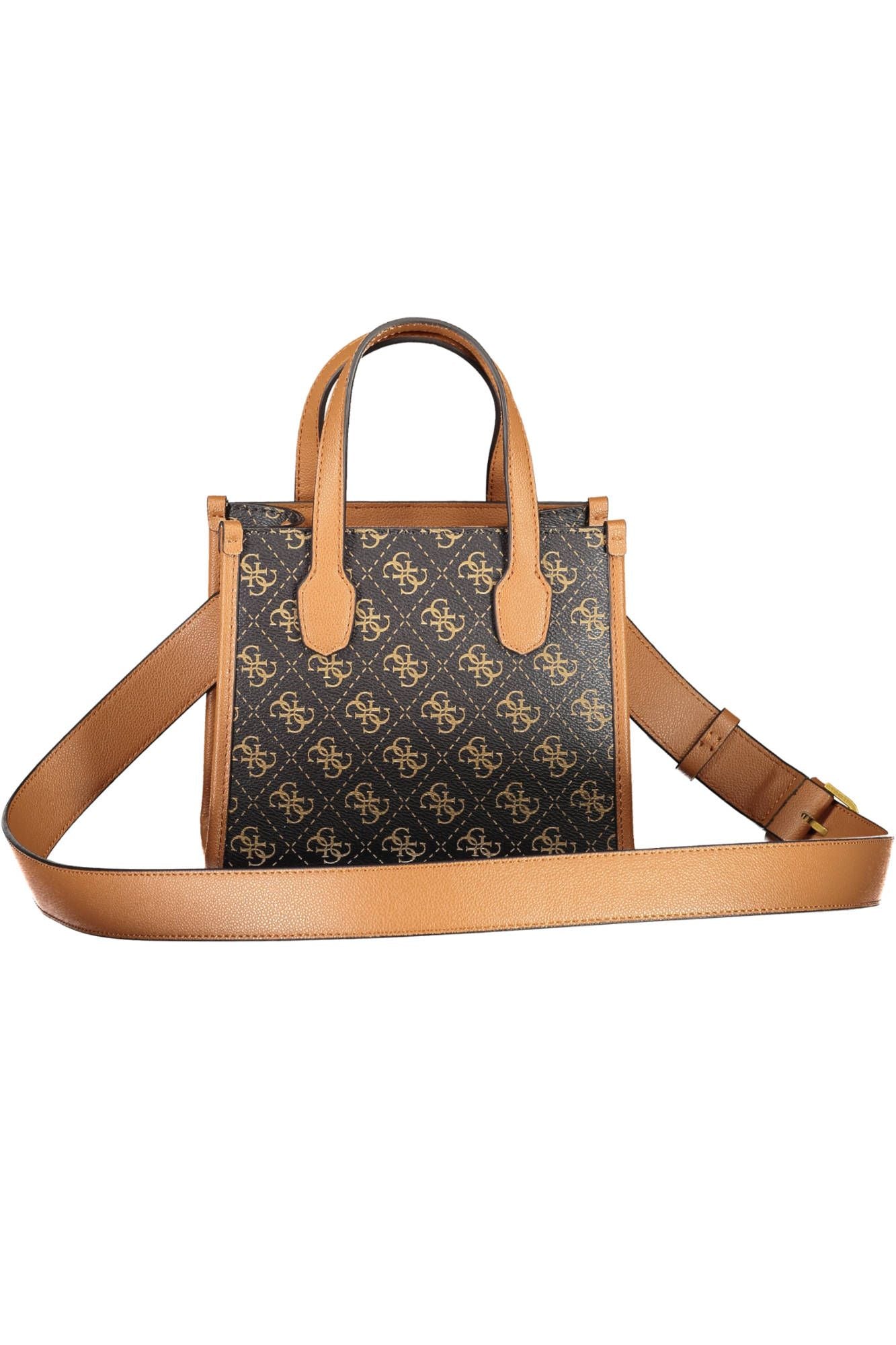 Brown Polyurethane Handbag