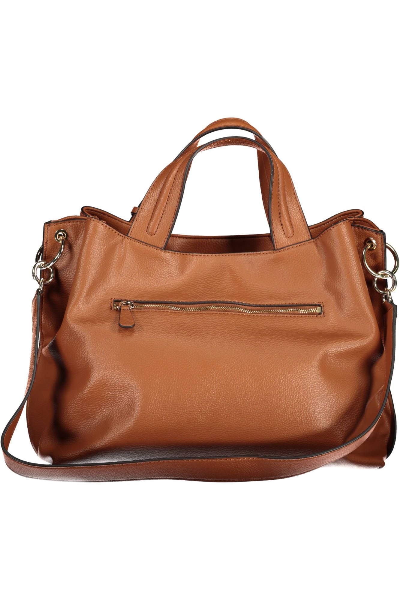 Brown Polyurethane Handbag