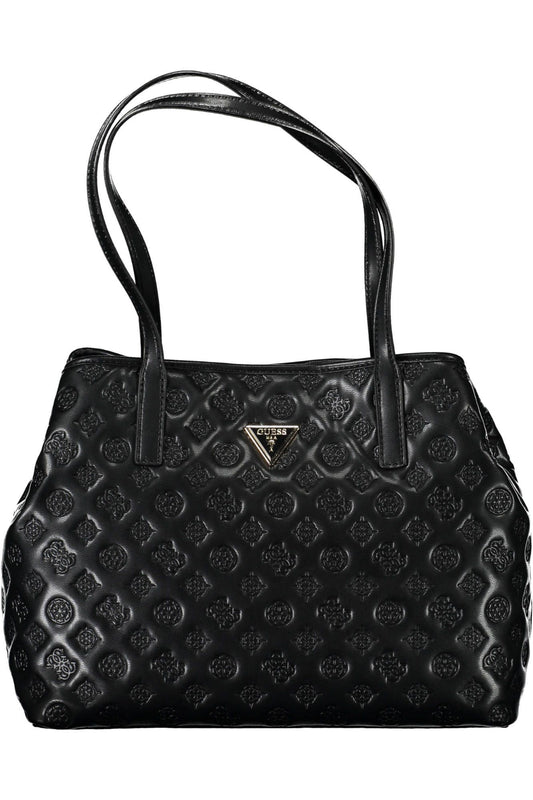 Black Polyurethane Handbag