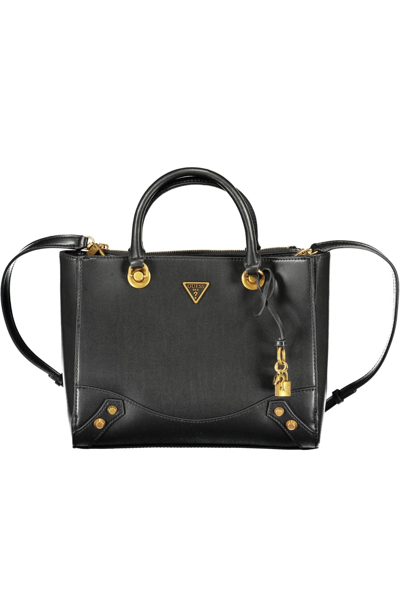 Black Polyurethane Handbag