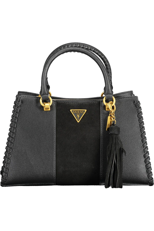 Black Polyurethane Handbag