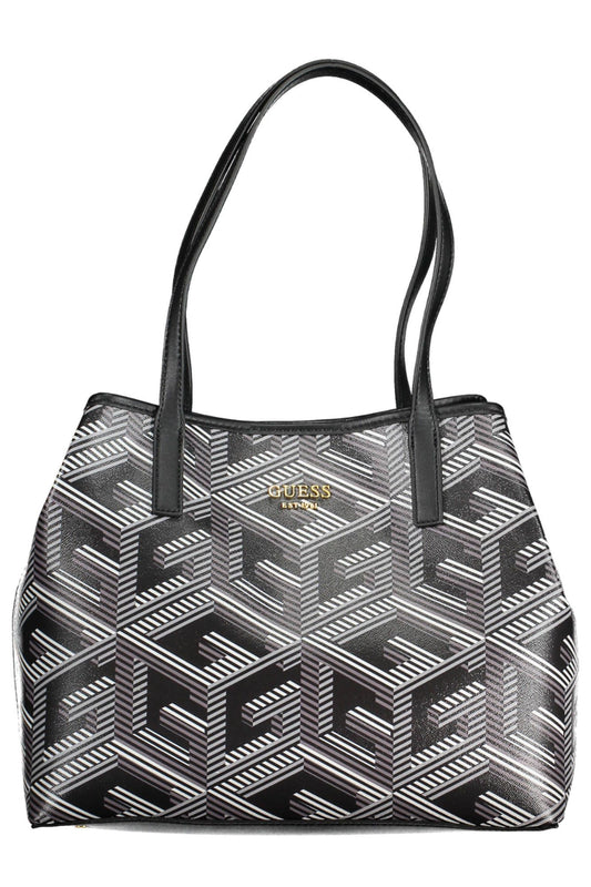 Black Polyurethane Handbag