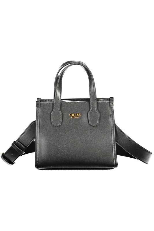 Black Polyurethane Handbag