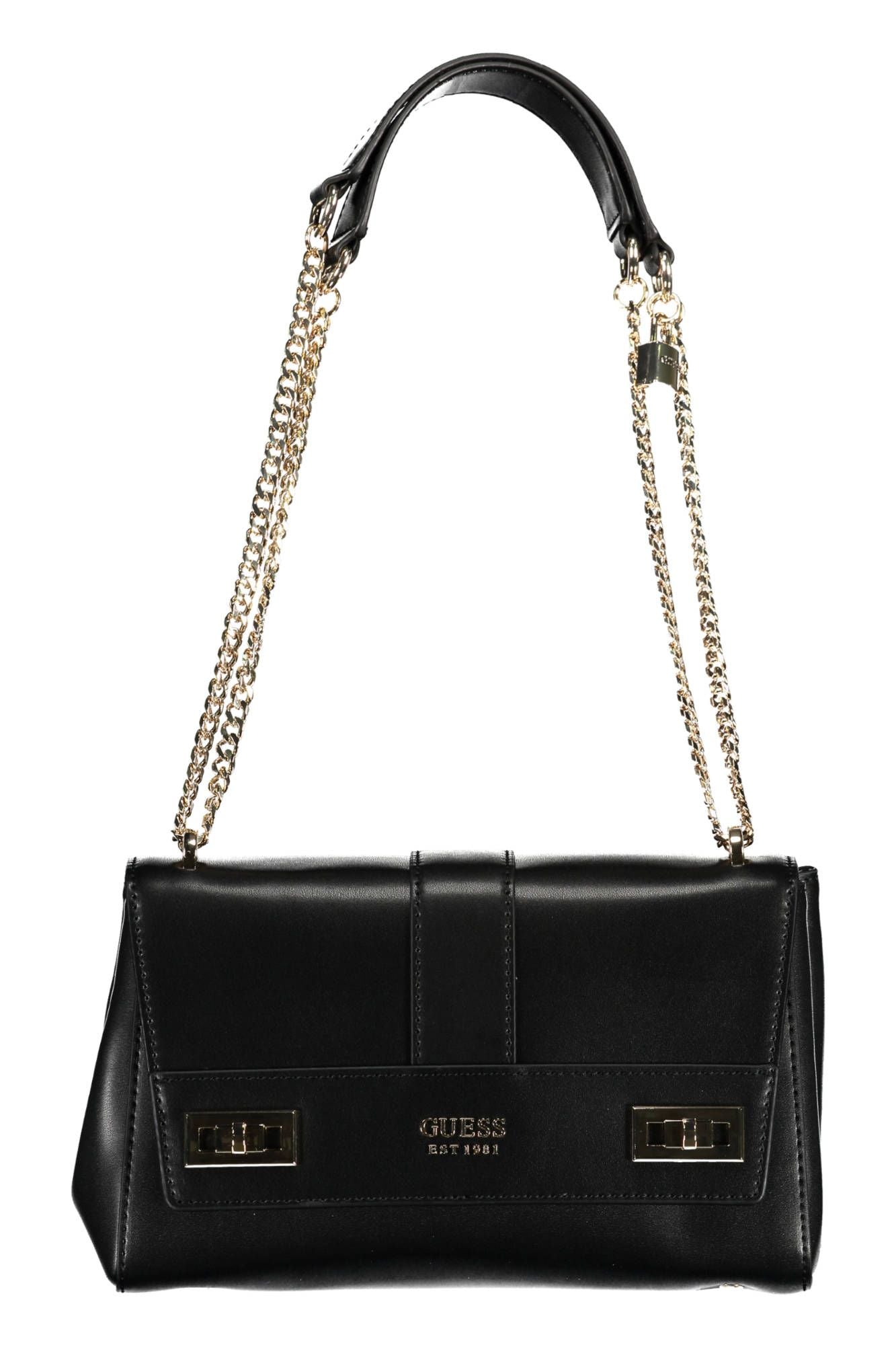 Black Polyurethane Handbag