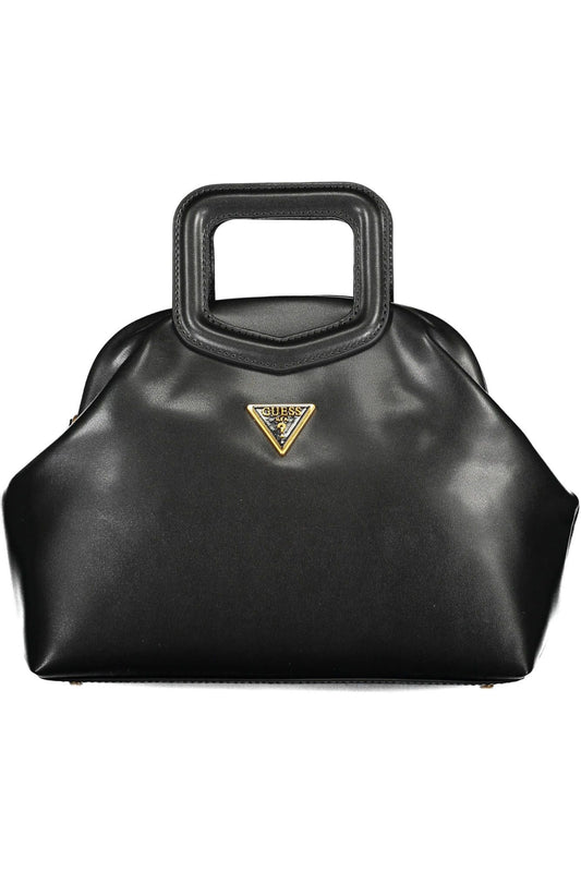 Black Polyurethane Handbag