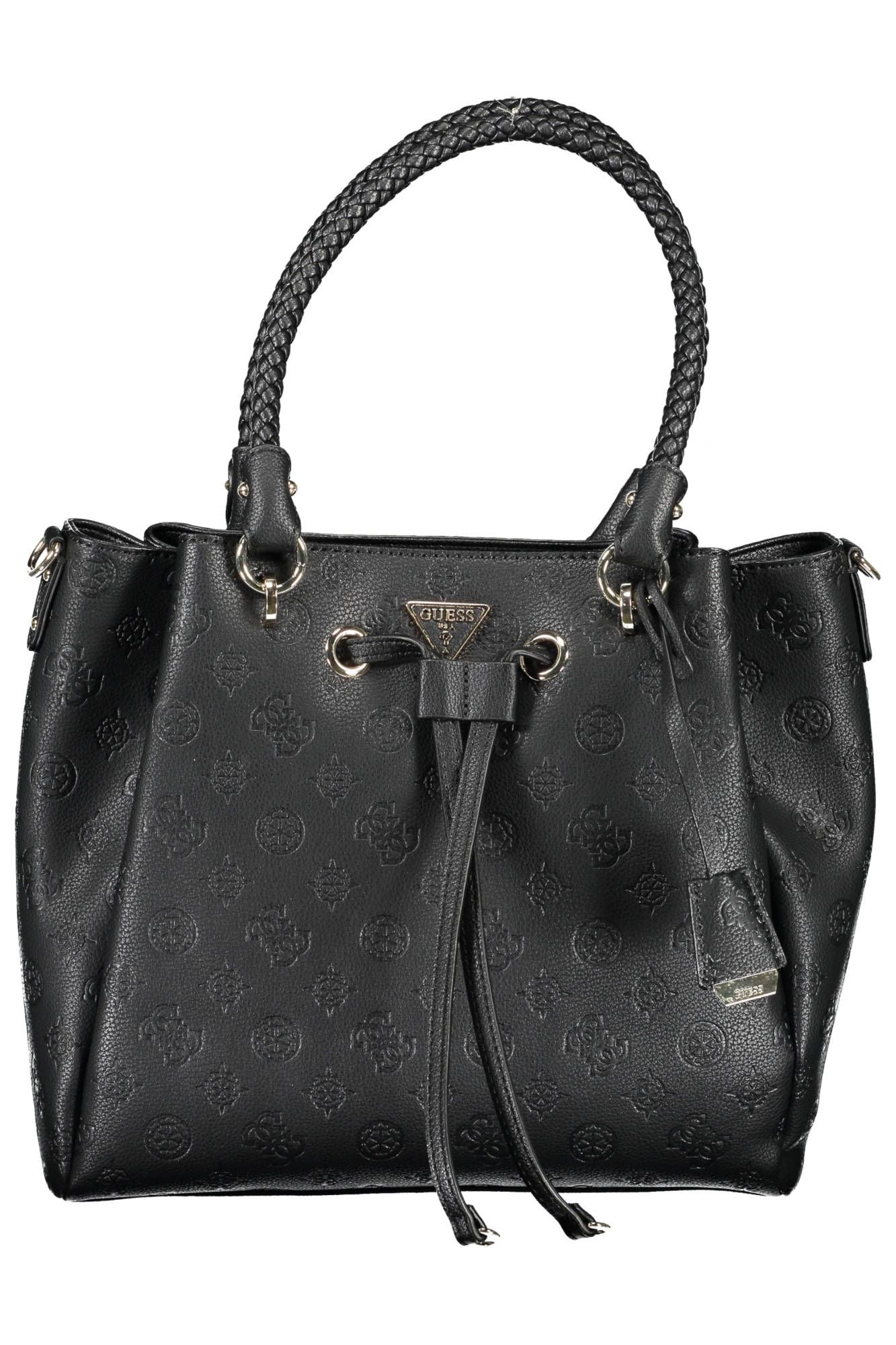 Black Polyurethane Handbag