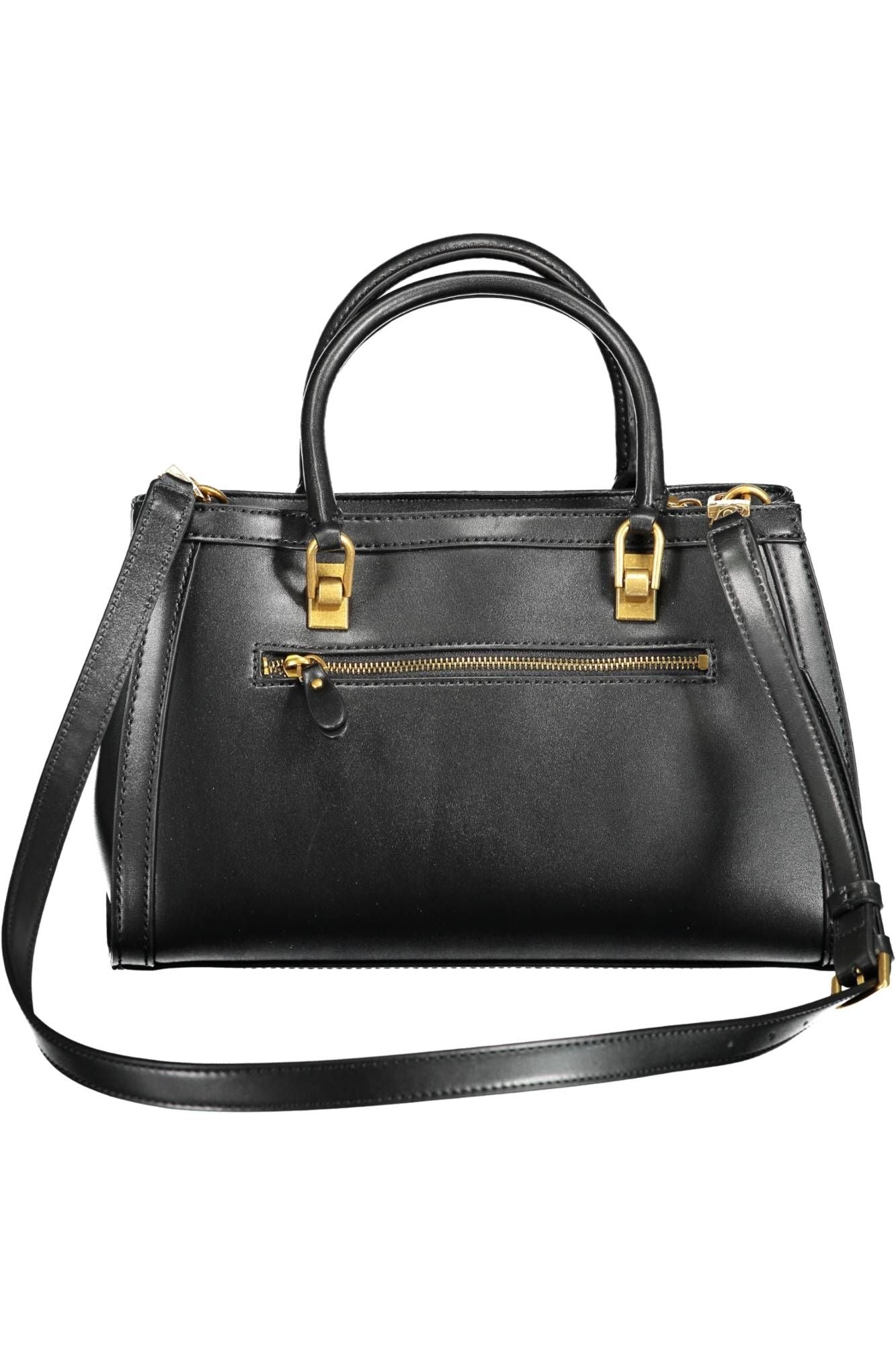 Black Polyurethane Handbag