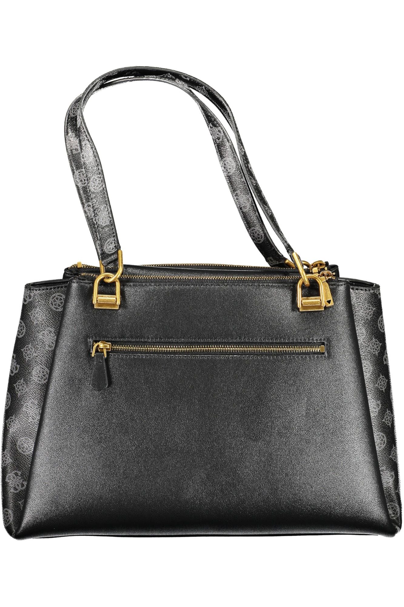 Black Polyurethane Handbag