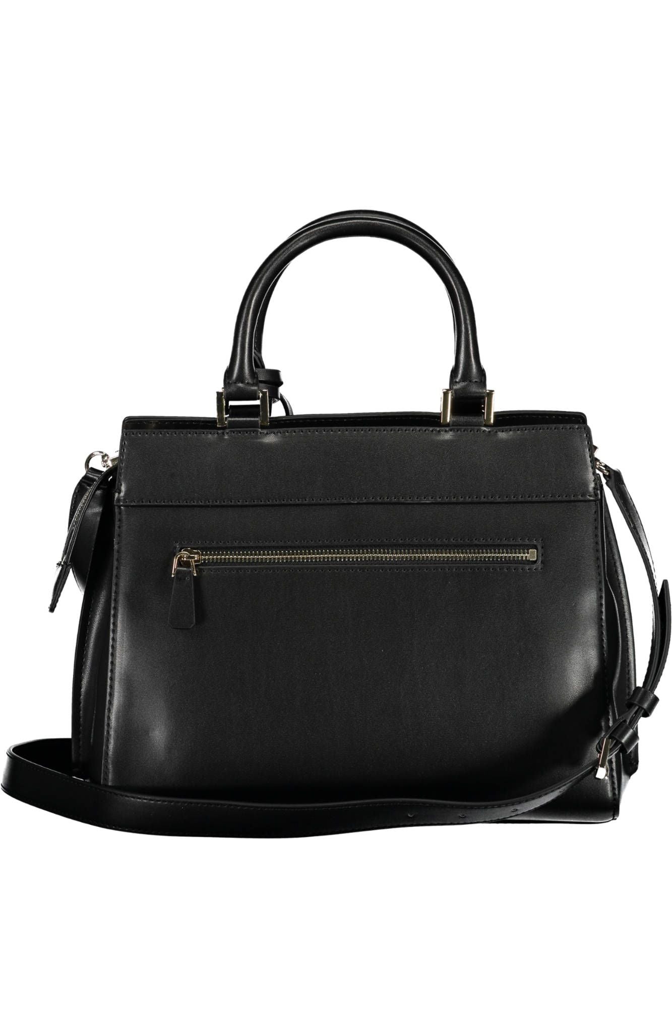 Black Polyurethane Handbag