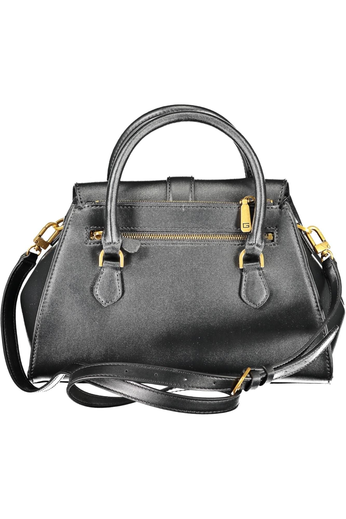 Black Polyurethane Handbag