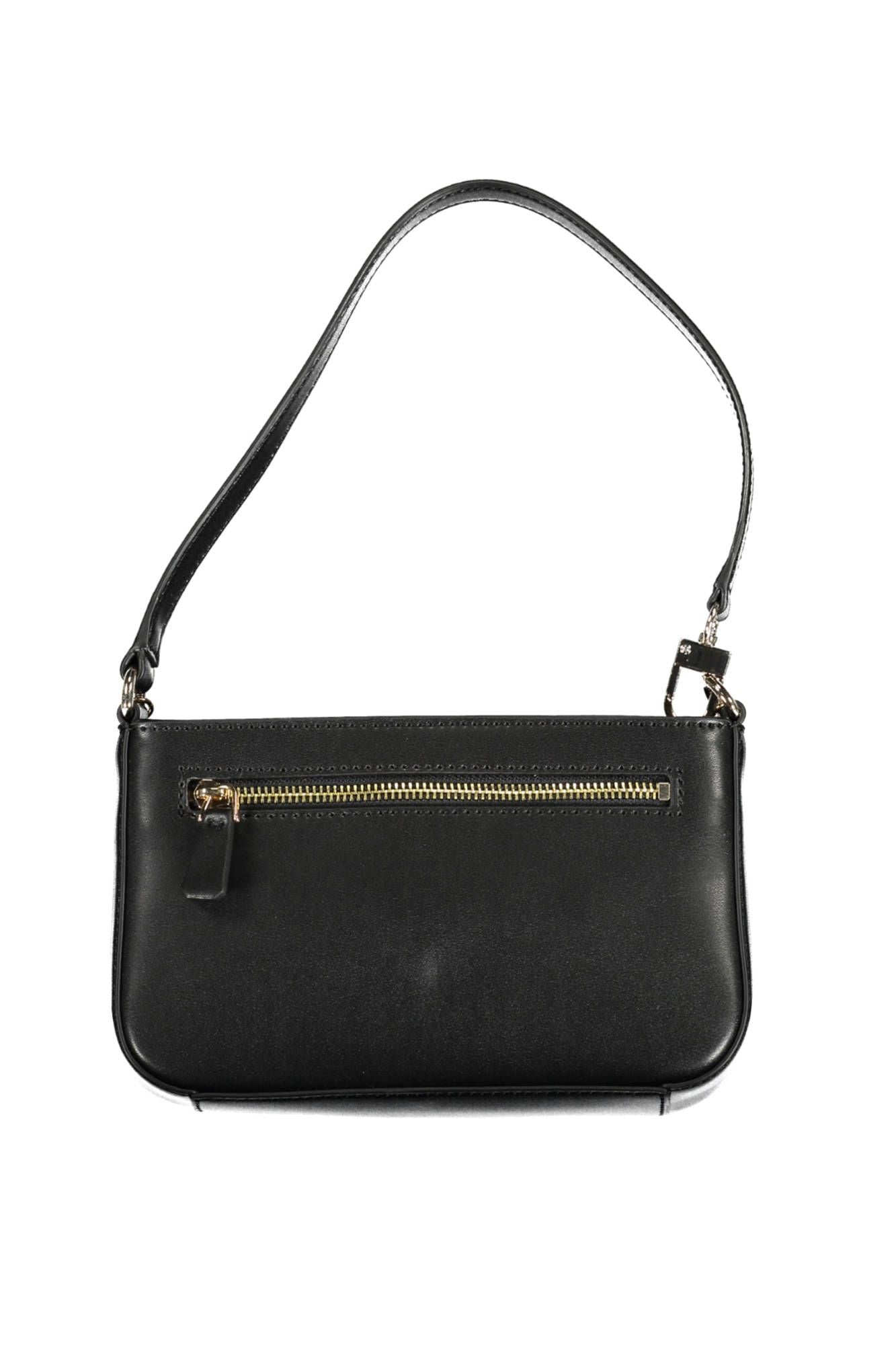 Black Polyurethane Handbag