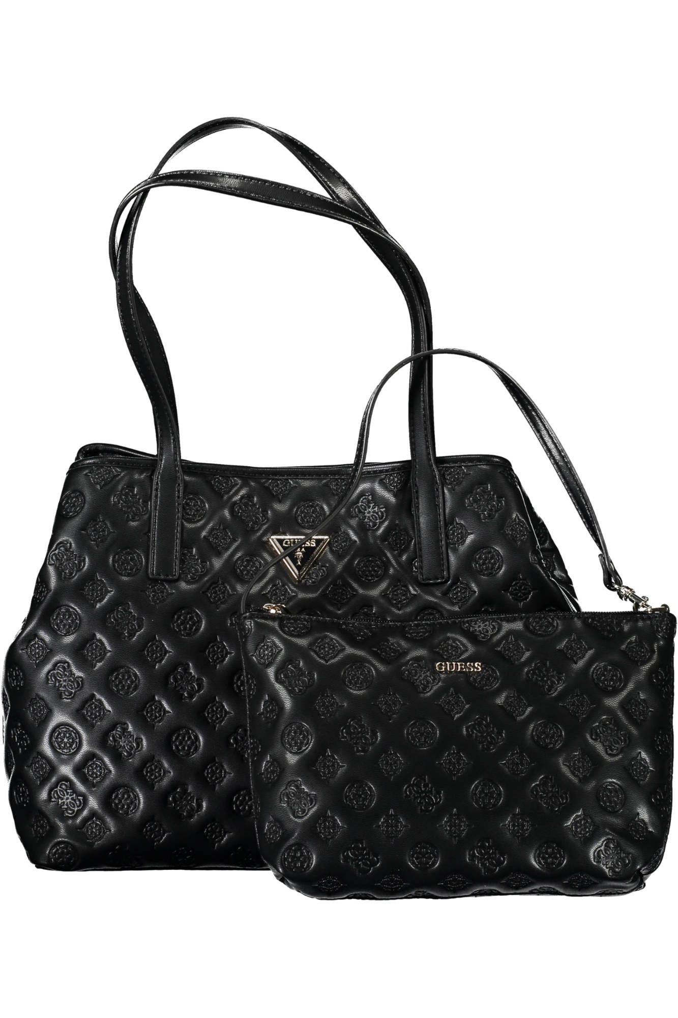 Black Polyurethane Handbag