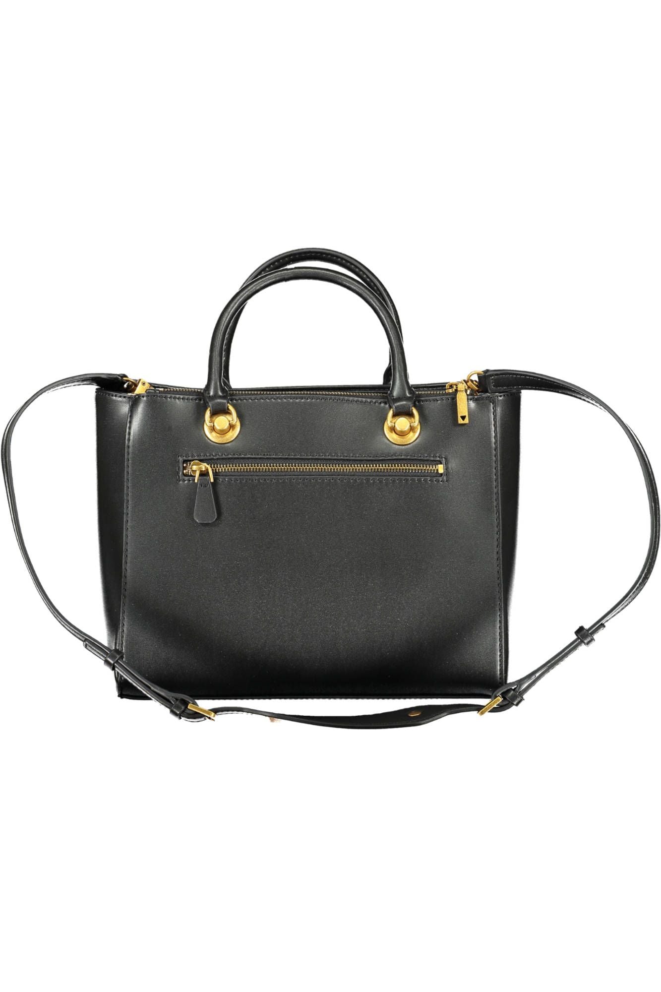 Black Polyurethane Handbag