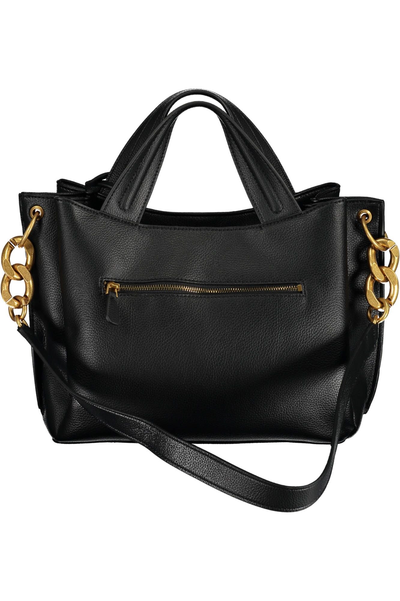 Black Polyurethane Handbag