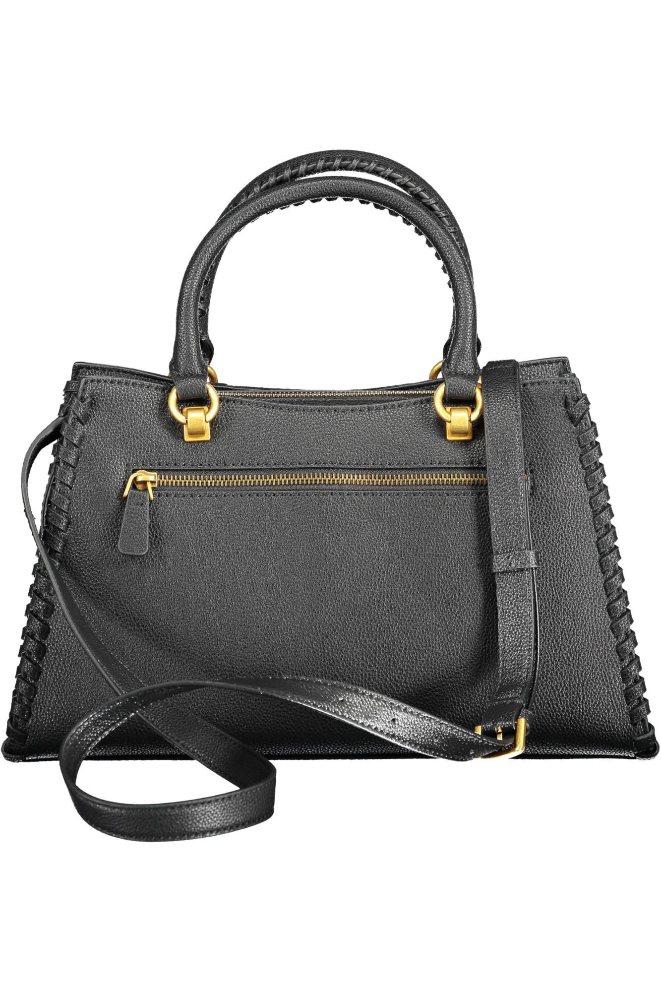 Black Polyurethane Handbag