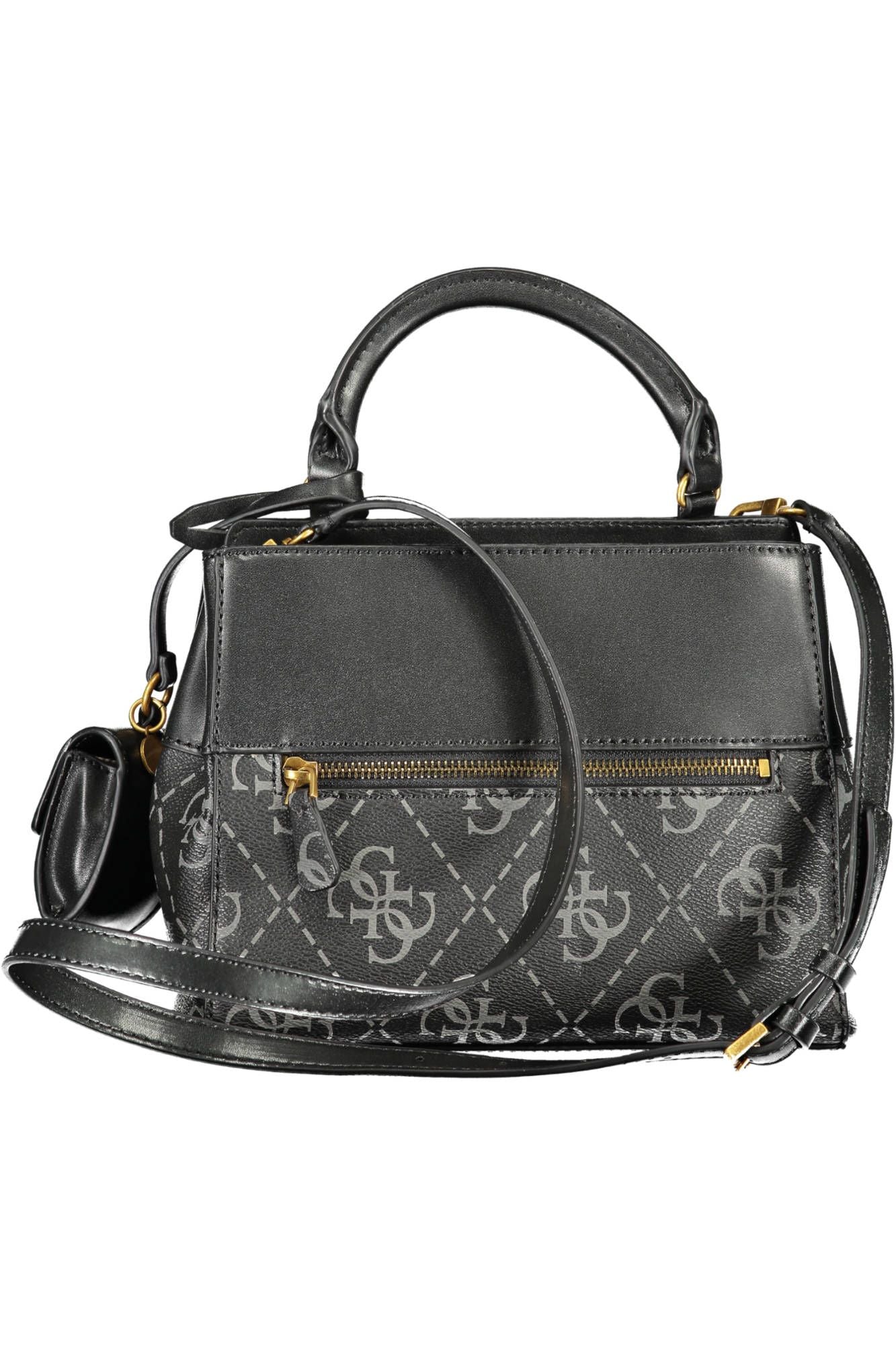 Black Polyurethane Handbag