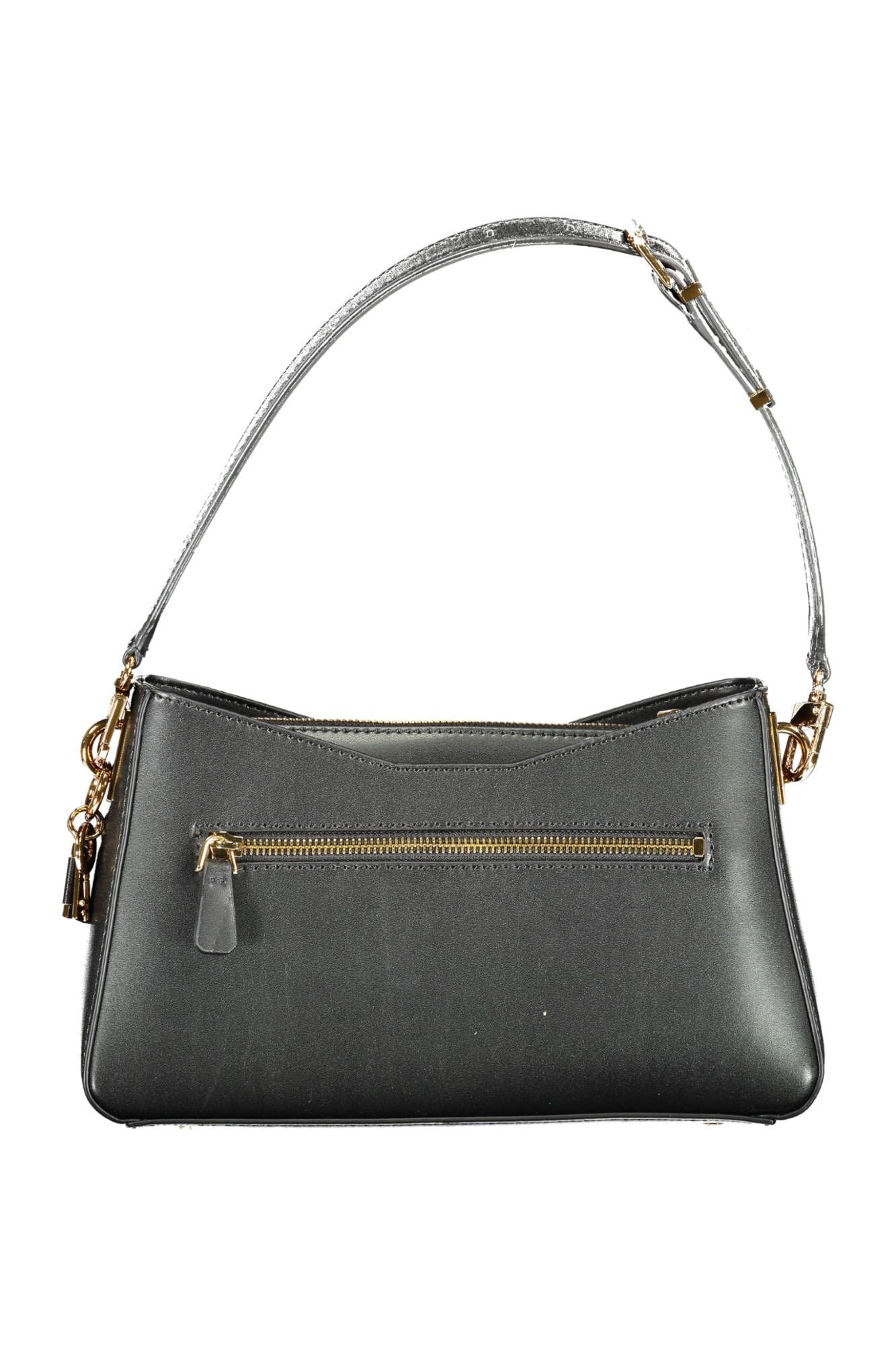 Black Polyurethane Handbag