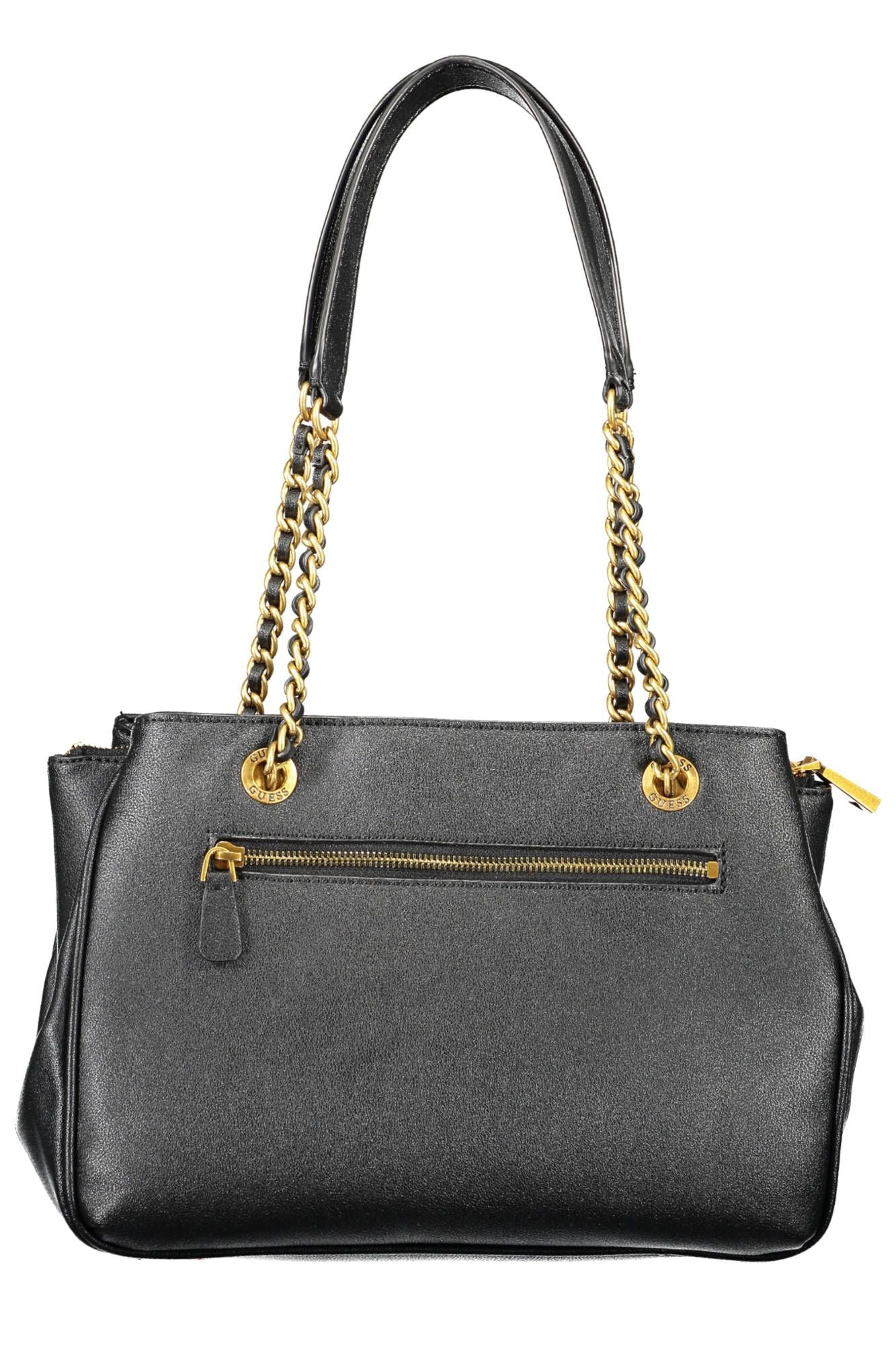 Black Polyurethane Handbag