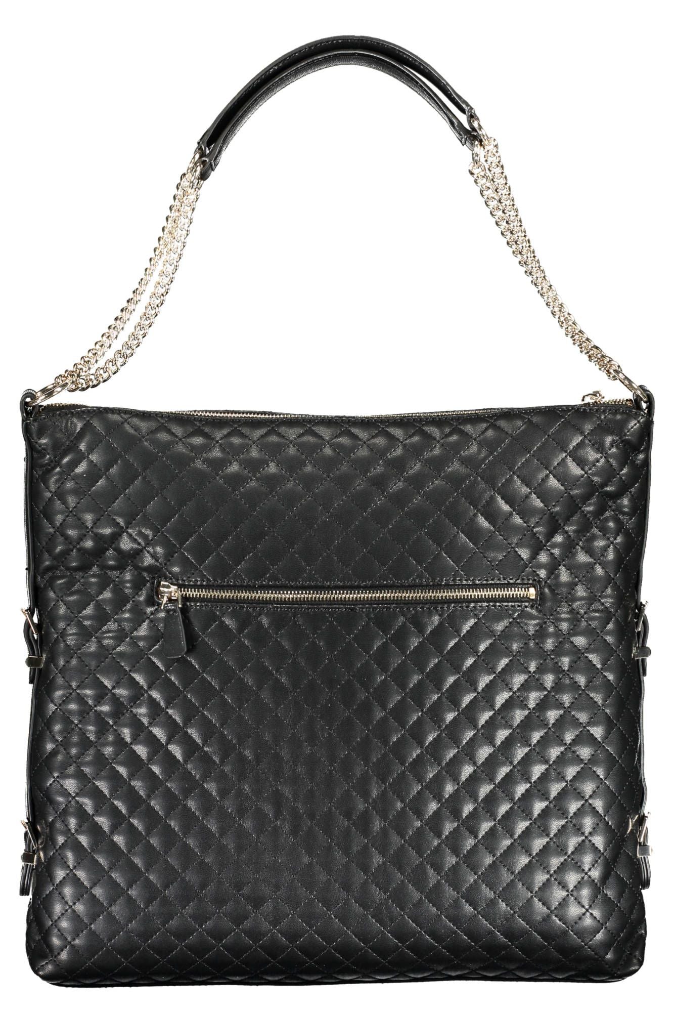 Black Polyurethane Handbag