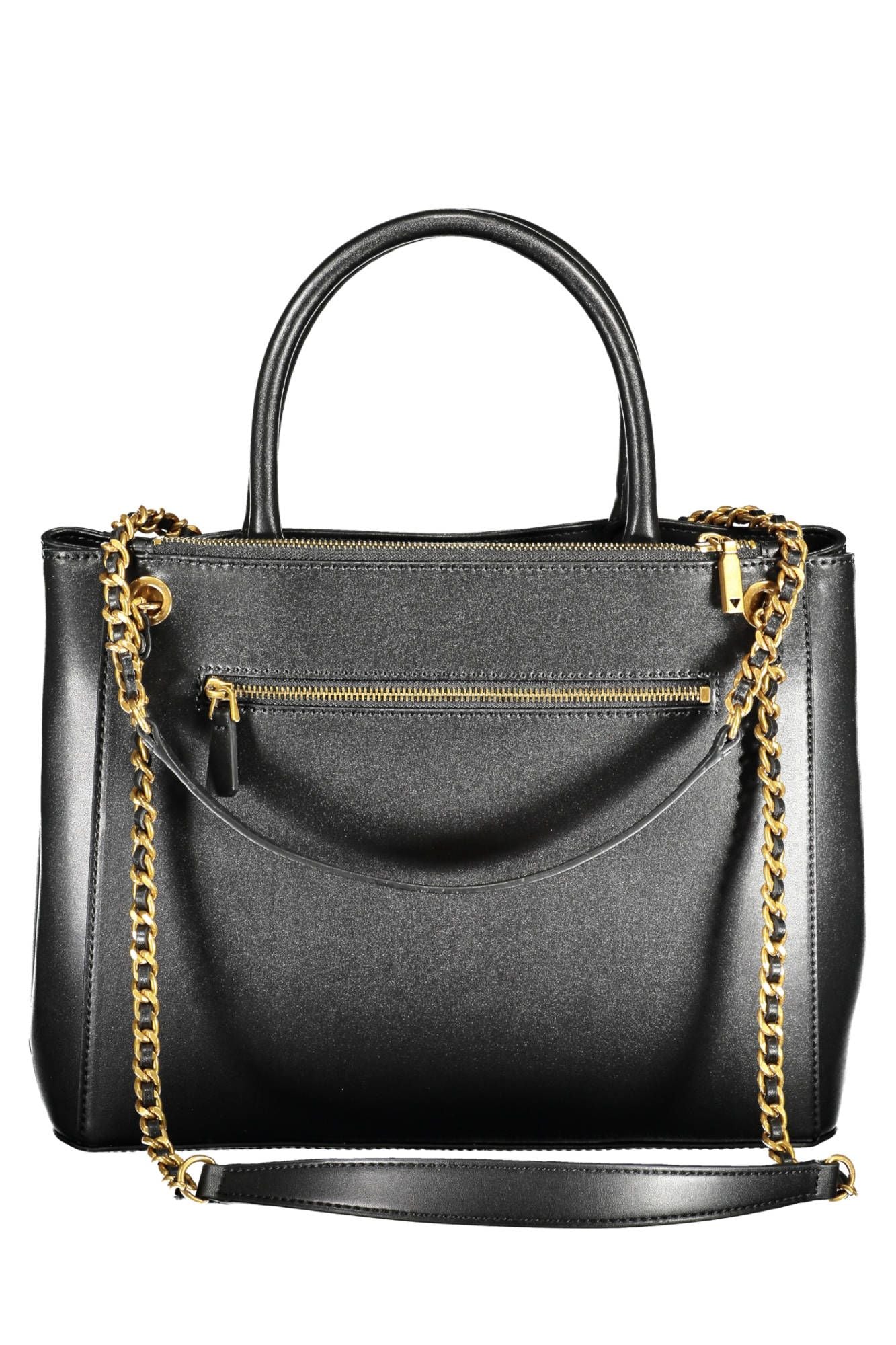 Black Polyurethane Handbag