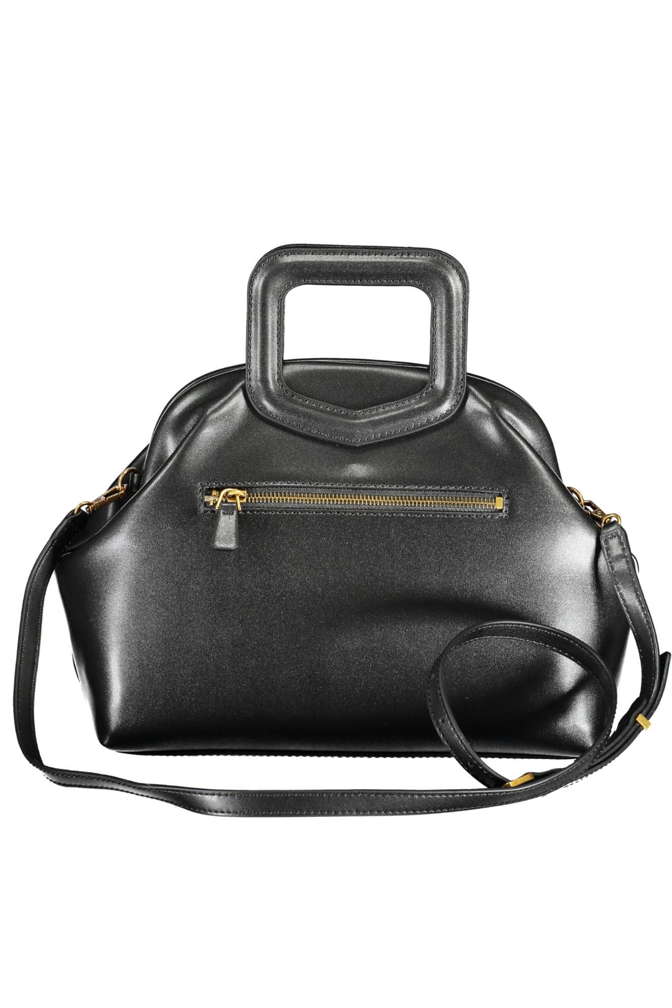 Black Polyurethane Handbag