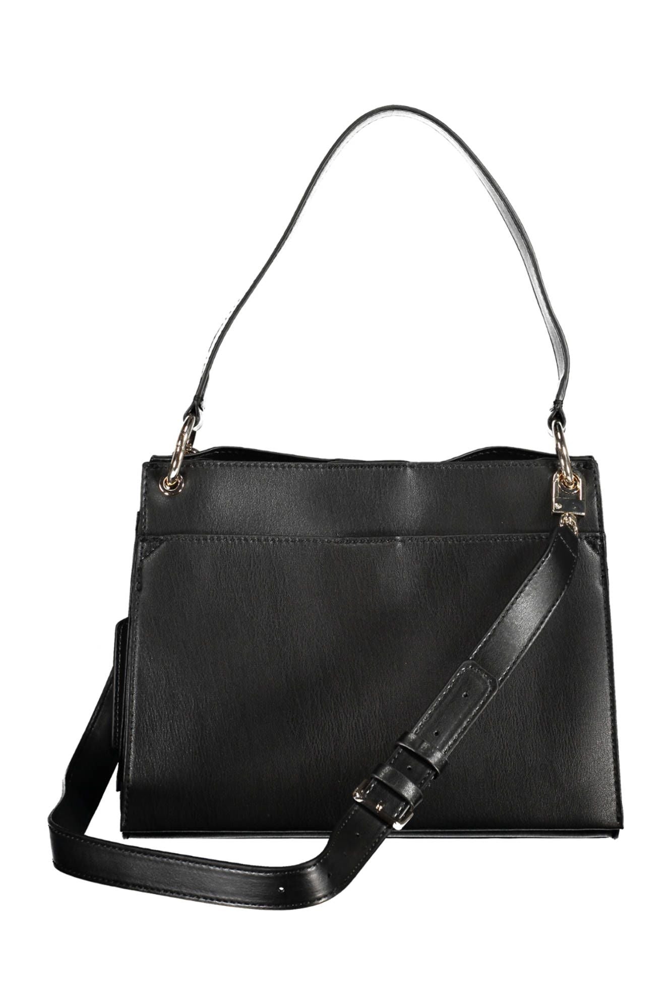 Black Polyurethane Handbag