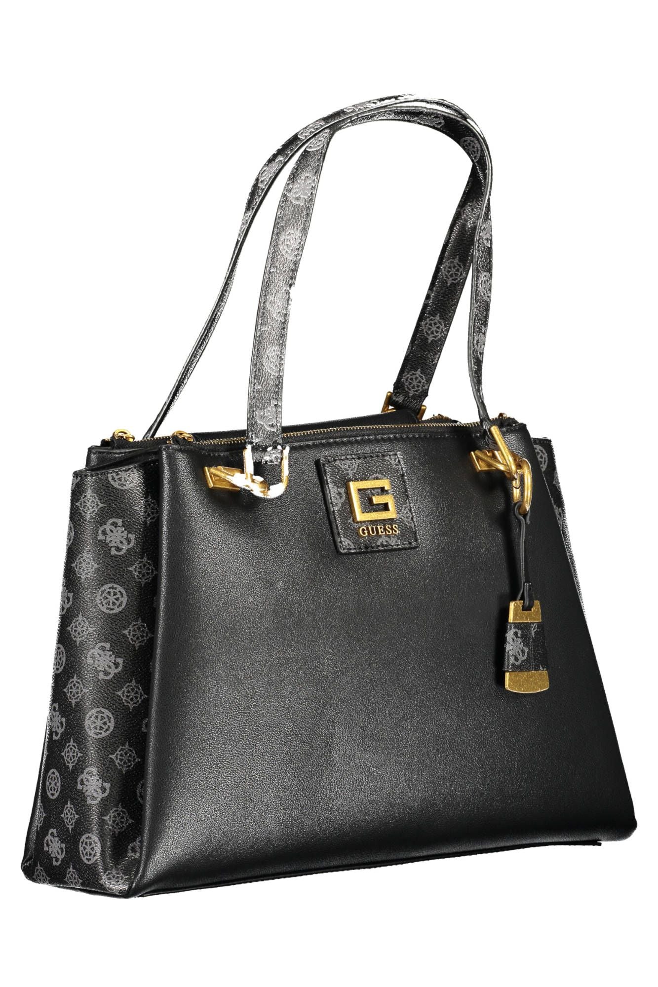 Black Polyurethane Handbag