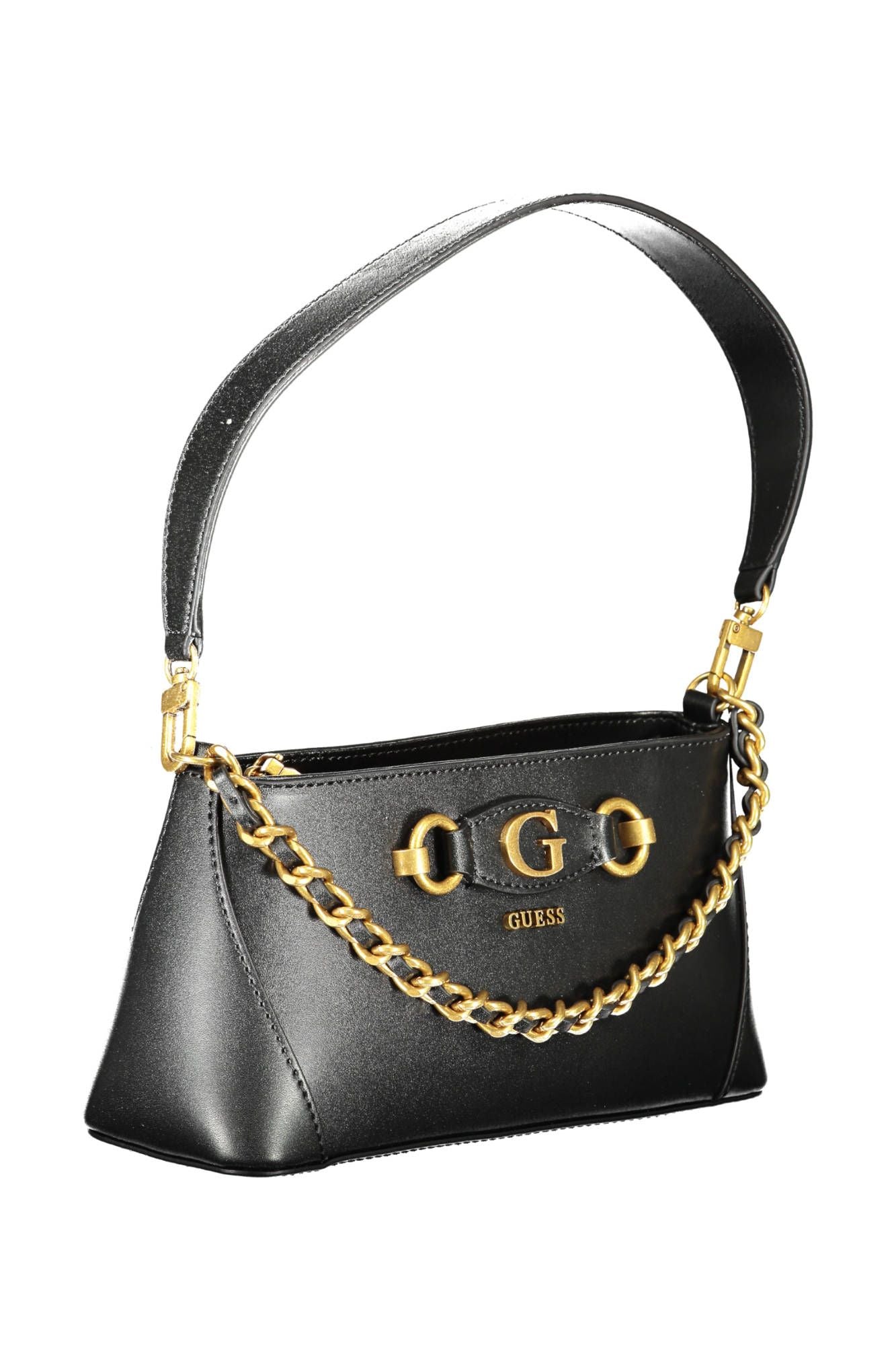 Black Polyurethane Handbag