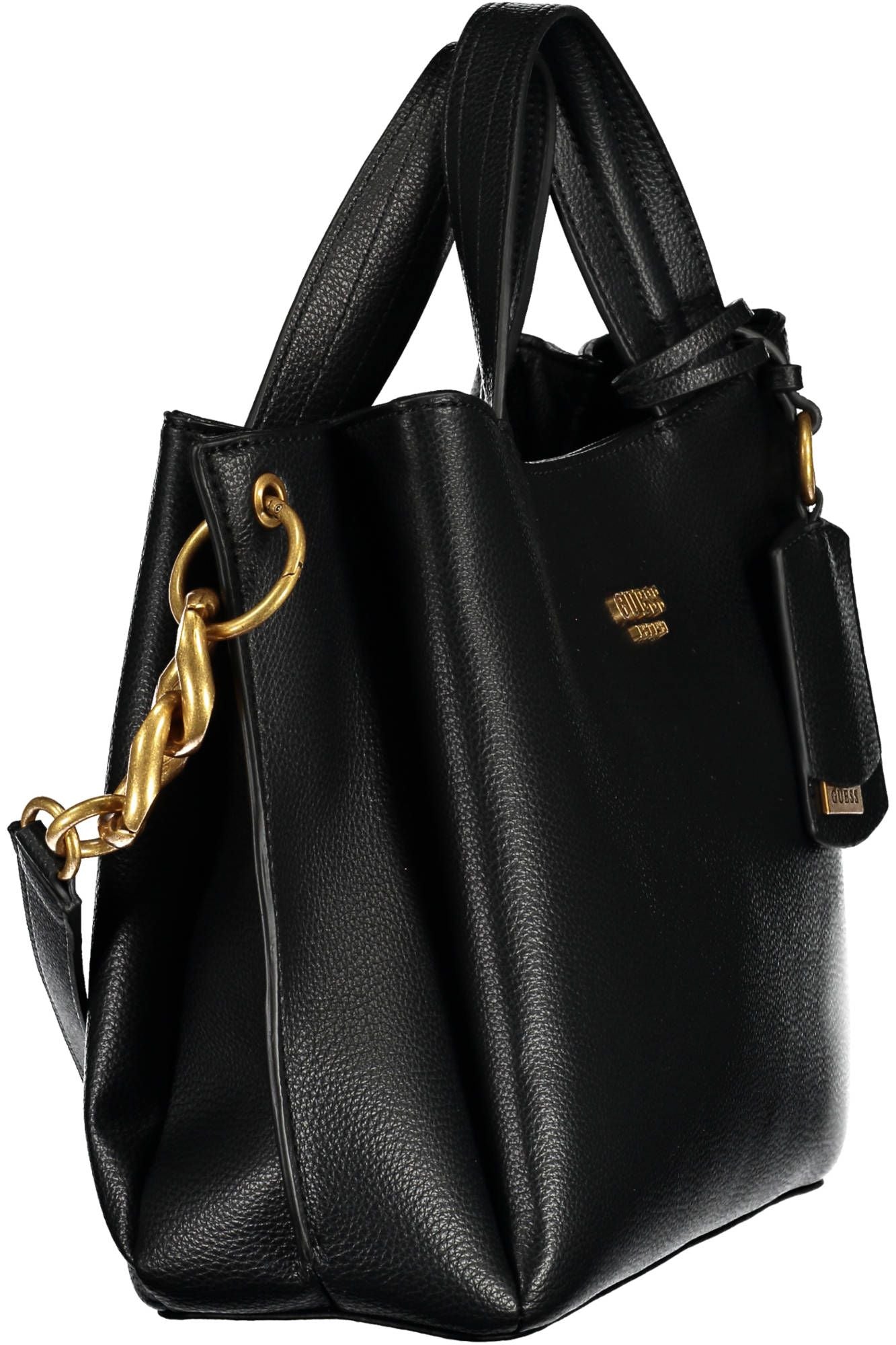 Black Polyurethane Handbag