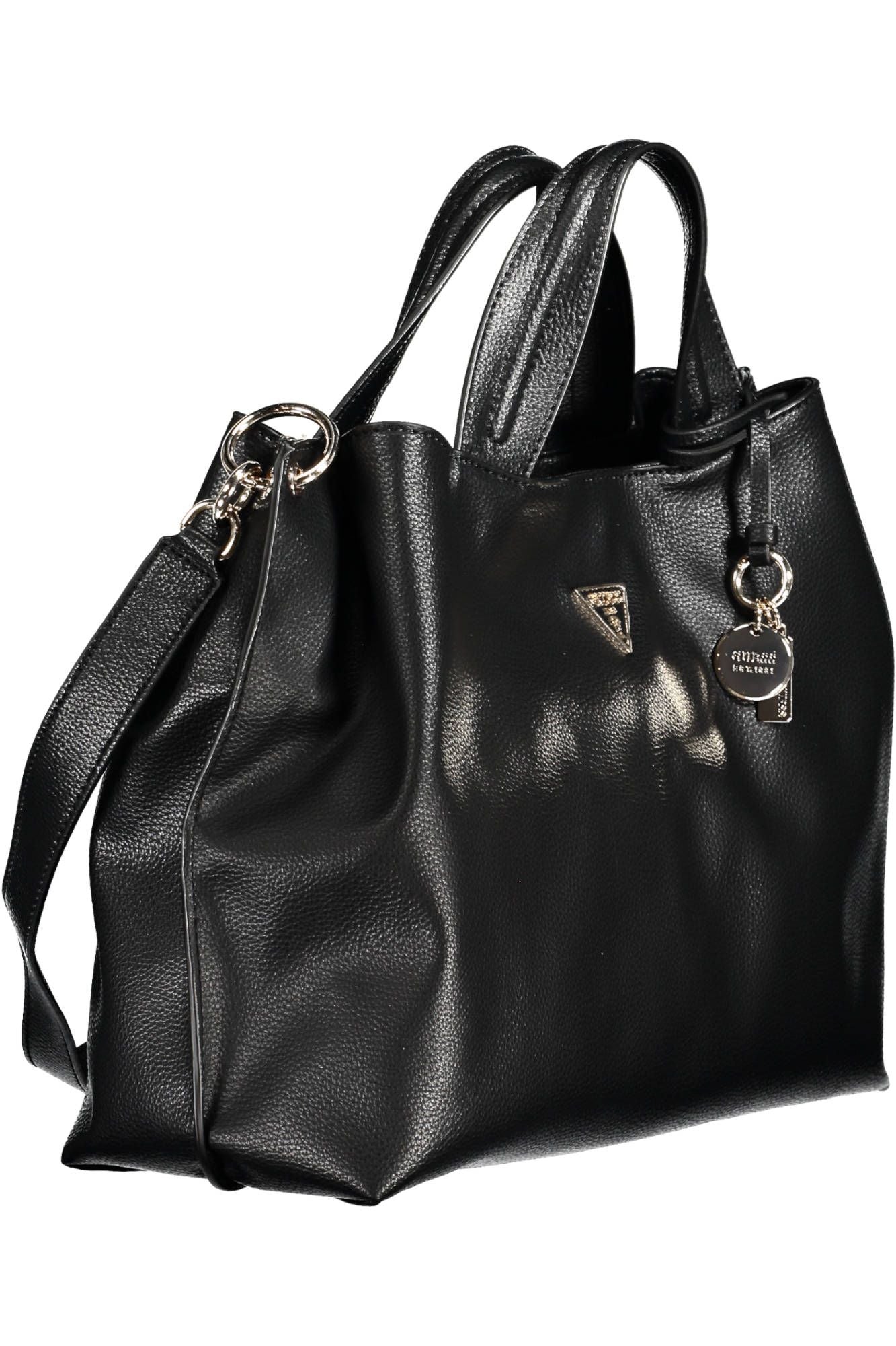 Black Polyurethane Handbag