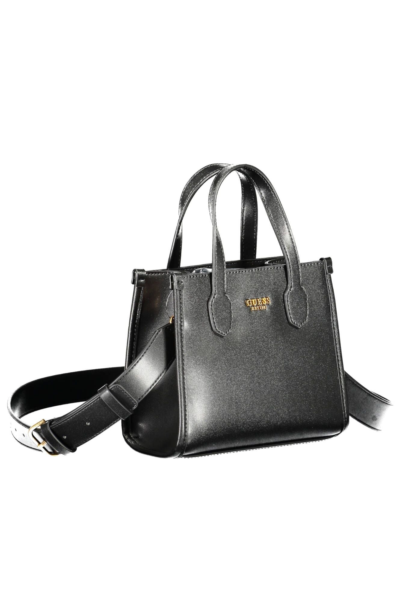 Black Polyurethane Handbag