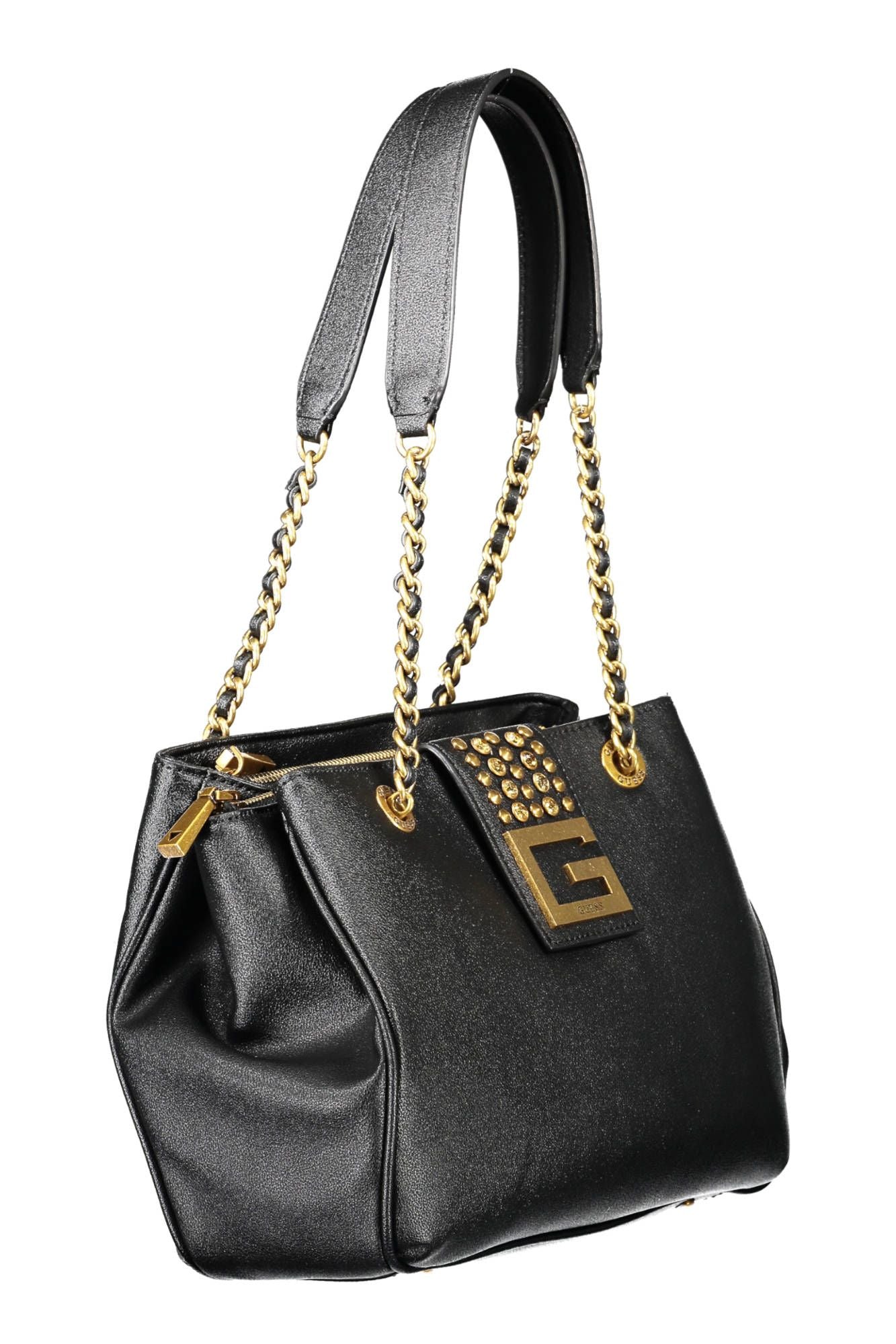 Black Polyurethane Handbag